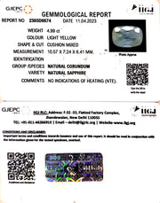 4.99/CT Natural Ceylonese Pukhraj with Govt Lab Certificate (6771)